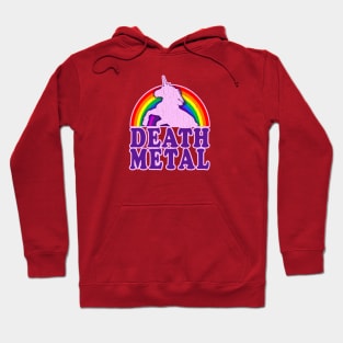 Funny Death Metal Unicorn Rainbow Hoodie